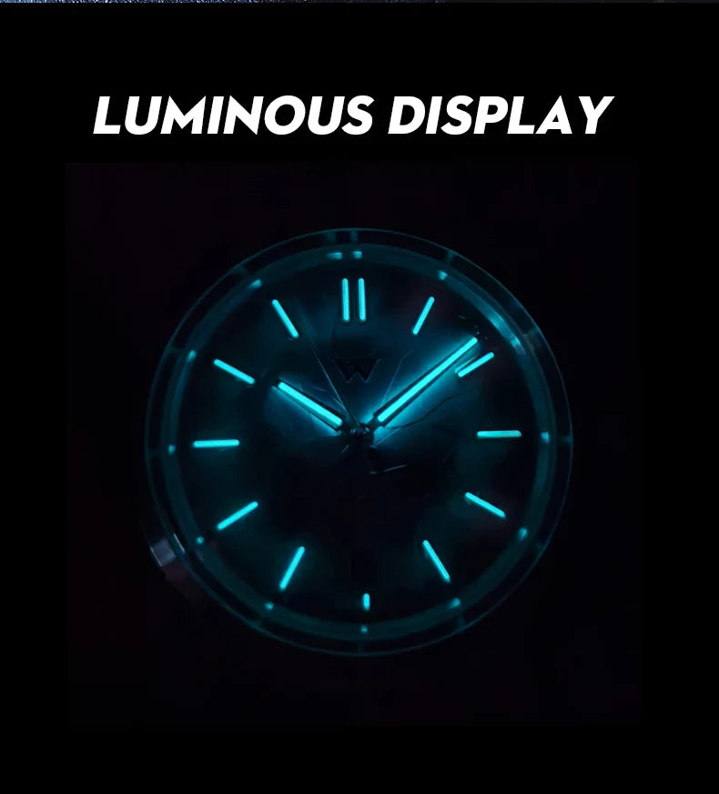 WM Watch Automatic Mechanical Men Watches NH35 Sapphire Glacier Collection 100M Water Resistant Man Welly Merck Watch WM226