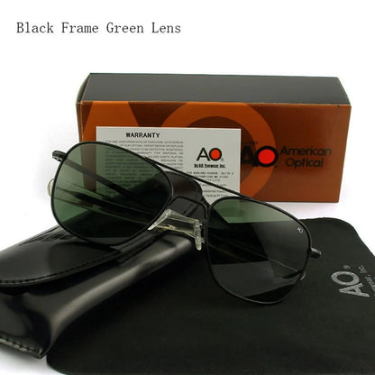 Pilot AO Sunglasses Men Top Quality Brand Designer AGX Tempered Glass Lens Sun Glasses Male