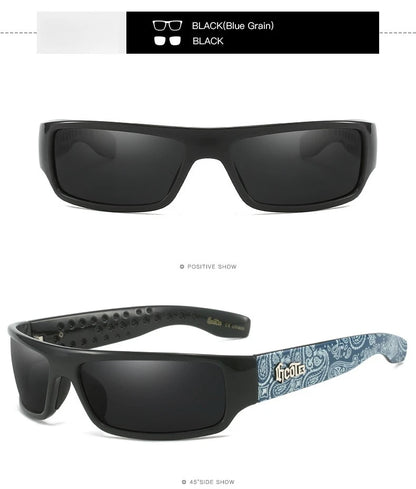 Polarized Chicano Sunglasses, Square Frame Design, UV400 Lens, Hip Hop Streetwear, Retro West Coast Accessory