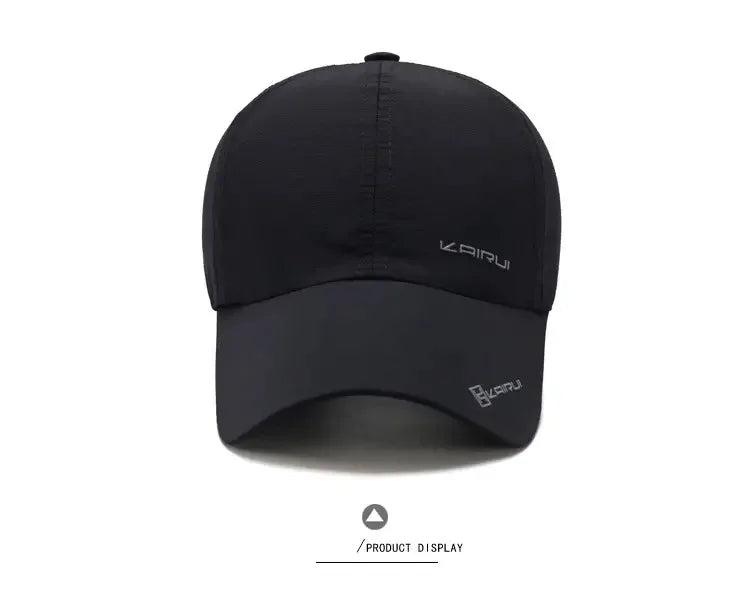 Solid Sports Baseball Cap, Sun Protection Quick Drying Snap Buckle Soft Top Casual Outdoor Dad Hat For Adults