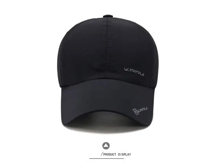 Solid Sports Baseball Cap, Sun Protection Quick Drying Snap Buckle Soft Top Casual Outdoor Dad Hat For Adults