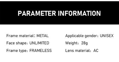 Fashion Rimless Square Sunglasses Vintage Diamond Brand Design Cut Lens Sun Glasses Men Women Metal Frame Luxury Eyewear