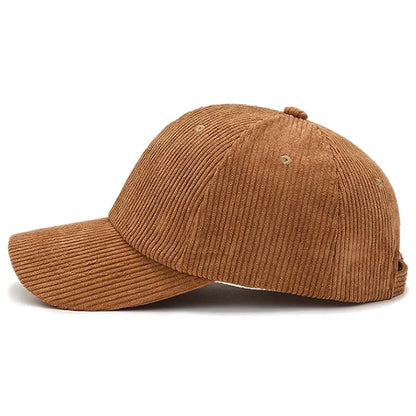 Unisex kordbársony baseball sapka, állítható napellenző sapka, hiphop sapka, férfiaknak