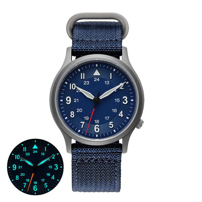 BERNY Full Titanium Watches for Men Quartz Men's Watch Lightweight Sapphire Super Luminous VH31 Sport Field Wristwatches