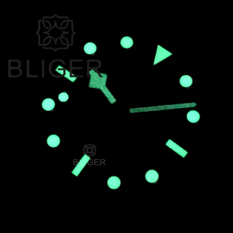 BLIGER 39mm Classic Wine Red Diver Watch For Men NH35 Mechanical Domed Sapphire Glass100m Waterproof Super Luminous Reloj Hombre
