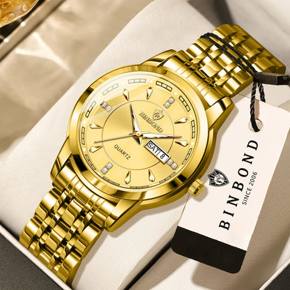 Orologi al quarzo di lusso originali BINBOND da donna – Modello impermeabile e luminescente – Idea regalo (confezione inclusa)