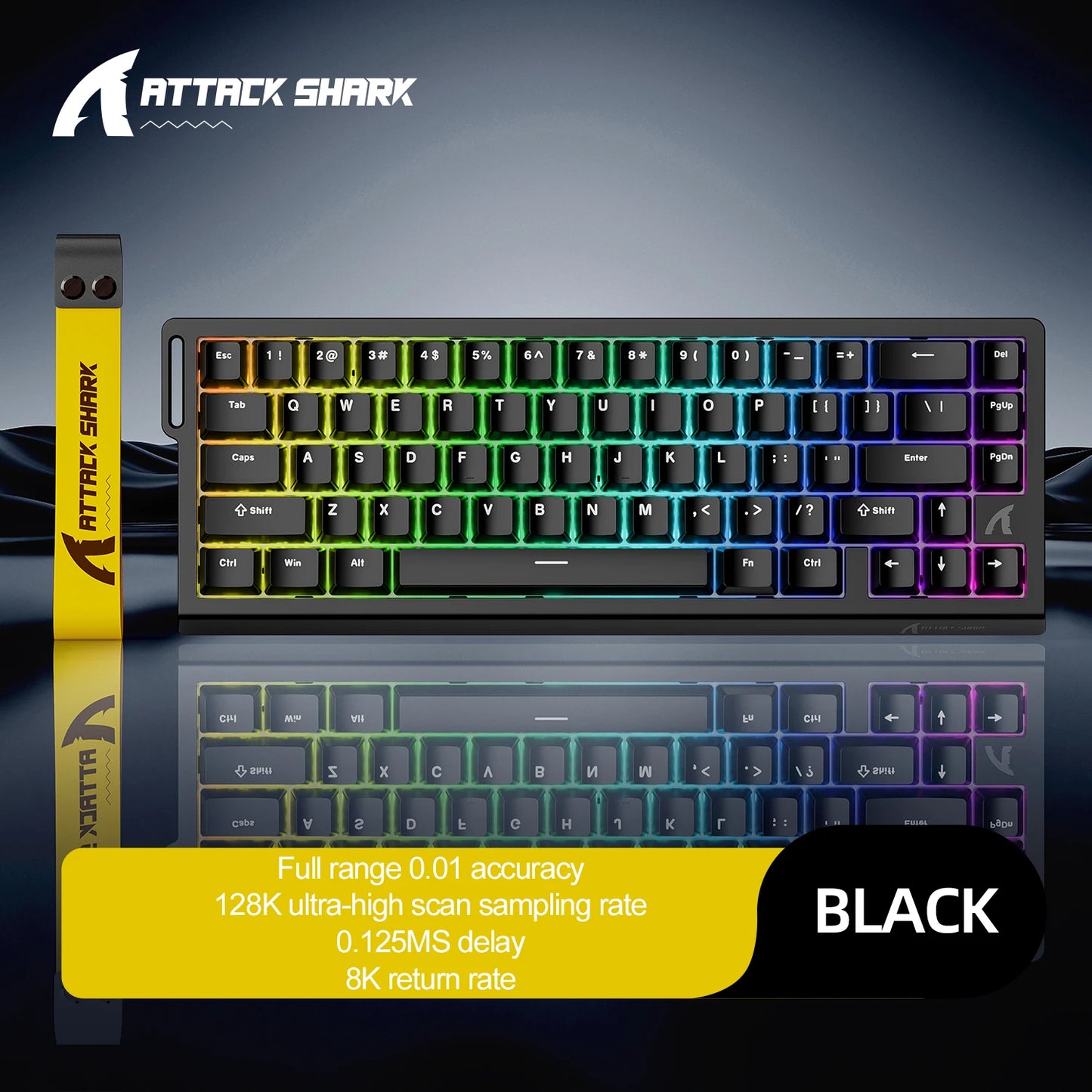 Magnetic Switch Gaming Keyboard Attack Shark X68HE And FreeWolf F68/F68Pro 8K Wired 1K Wireless RGB Rapid Trigger Hall Effect