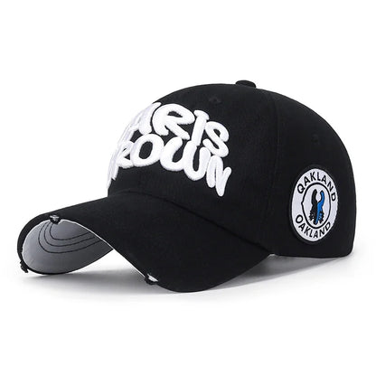 Modna czapka baseballowa do sportu na świeżym powietrzu, unisex, dla mężczyzn i kobiet, z uniwersalnym haftem literowym, regulowana czapka typu snapback