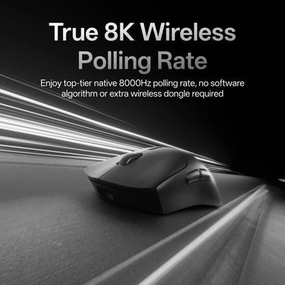 Rapoo VT7 MAX Wireless Gaming Mouse, True 8K Wireless Gaming Mouse, 53g Ultra-Lightweight, 30K DPI, 750-Hour Battery, Programmable Gaming Mouse
