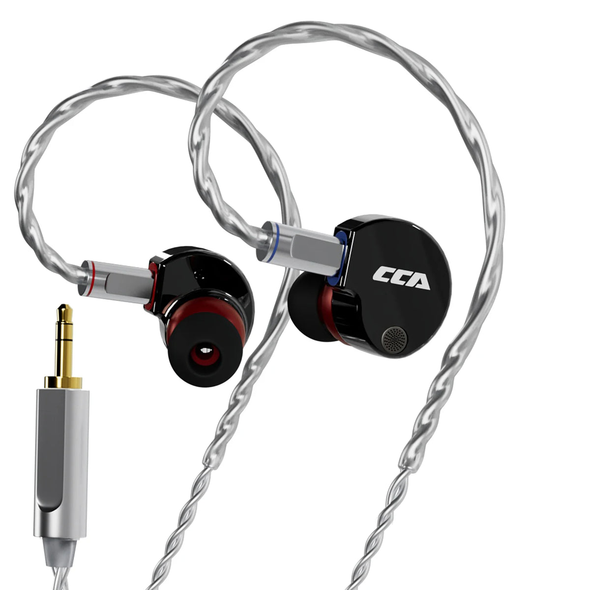 CCA Phoenix HiFi sluchátka s dynamickým měničem a membránou LCP, s potlačením hluku, vyměnitelným 2PIN kabelem, herní kabelová sluchátka