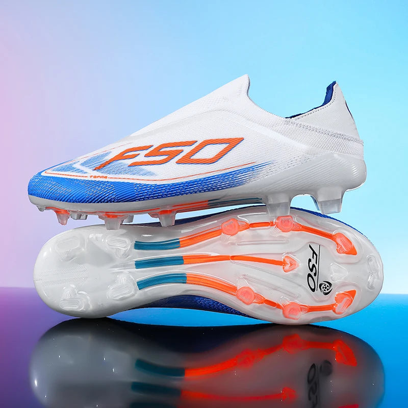 New Men Football Boots Futsal Outdoor Sneakers Match Grass Non-Slip High-quality Soccer Shoes Cleats Hot-selling High-top Light