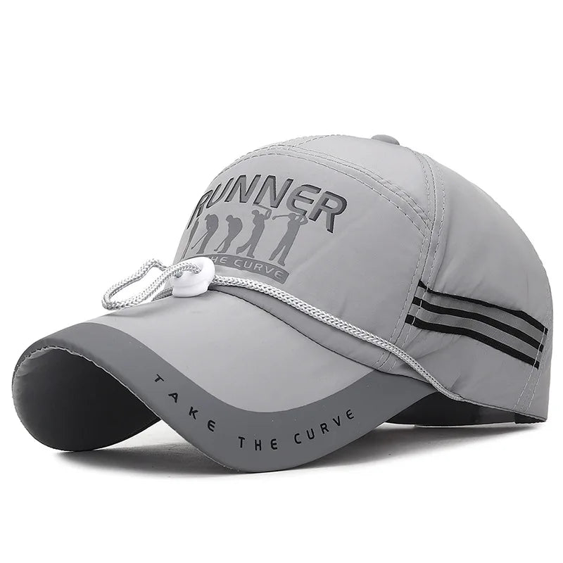 Men's Peaked Cap Adjustable Breathable Sports Cap Long Brim Sunscreen Baseball Cap For Men Fashion Boy Snapback Hat Caps