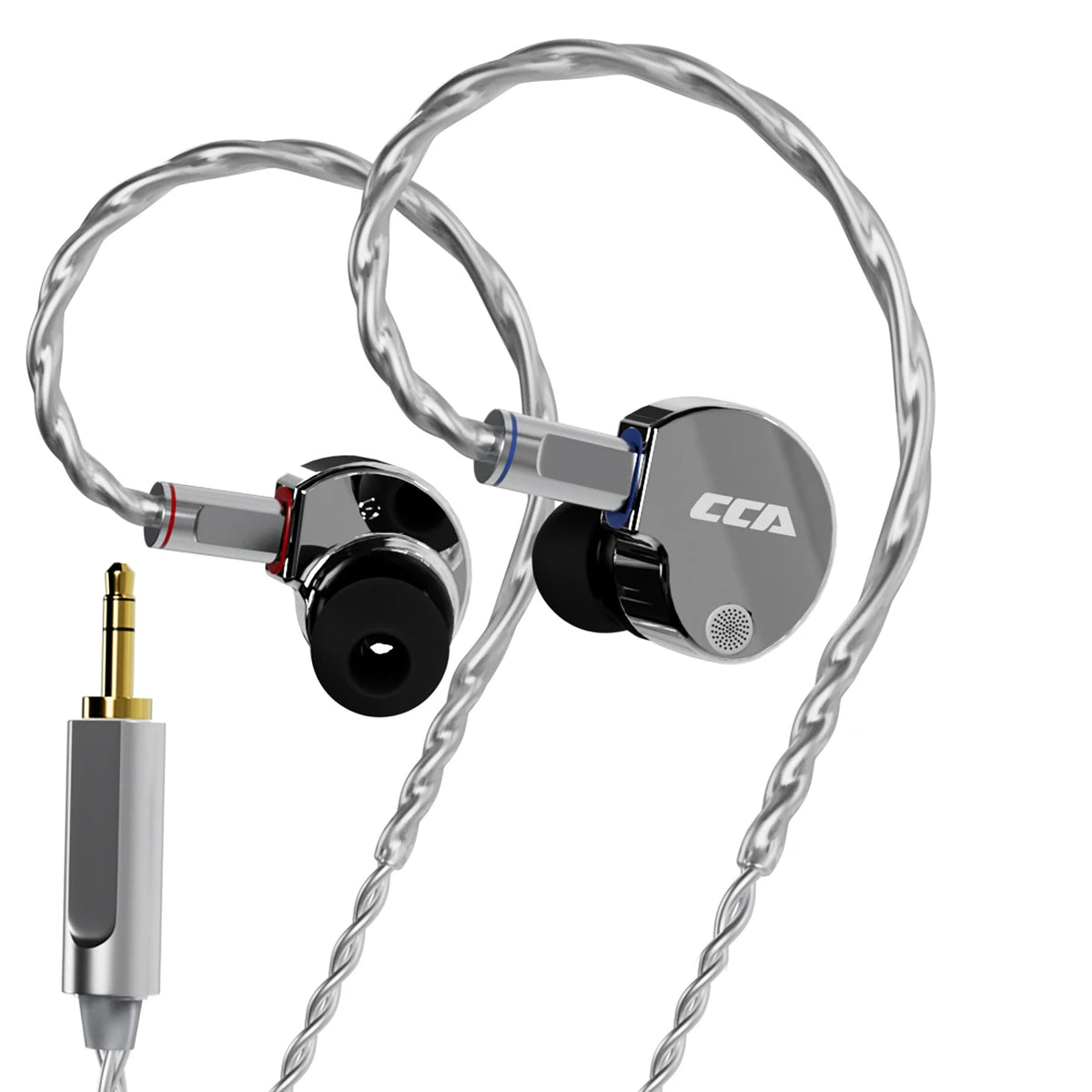 CCA Phoenix HiFi sluchátka s dynamickým měničem a membránou LCP, s potlačením hluku, vyměnitelným 2PIN kabelem, herní kabelová sluchátka