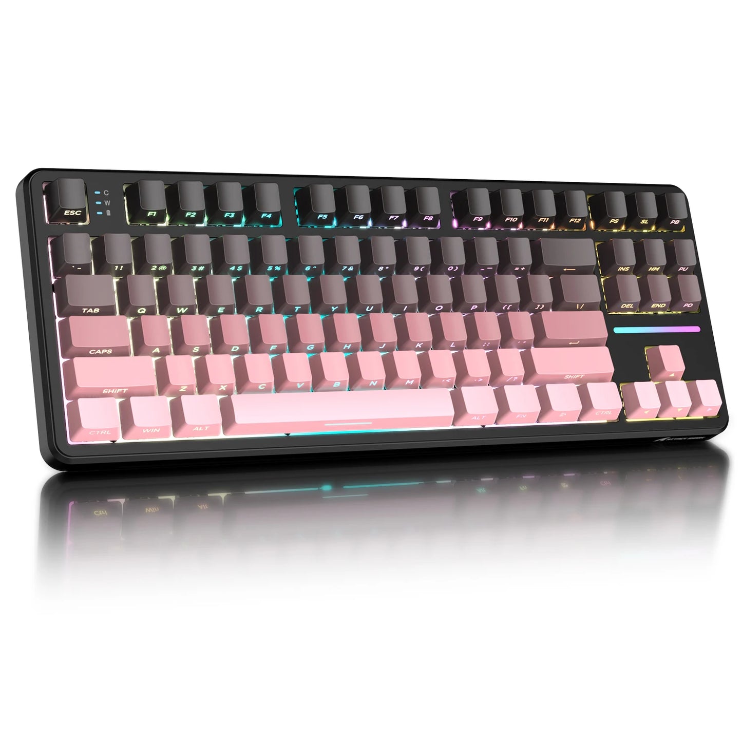 ATTACK SHARK X87 Wireless Mechanical Gaming Keyboard, Tri-Mode Bluetooth 5.0/2.4GHz/USB-C Hot Swappable Gasket Mechanical Keyboard with Pre-Lubed Switches