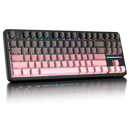 ATTACK SHARK X87 Wireless Mechanical Gaming Keyboard, Tri-Mode Bluetooth 5.0/2.4GHz/USB-C Hot Swappable Gasket Mechanical Keyboard with Pre-Lubed Switches