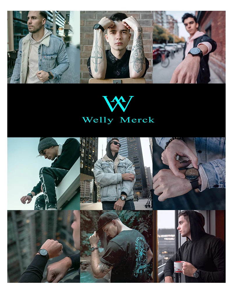 WM Watch Automatic Mechanical Watches Water Resistant Classic Casual Business Man Watch Welly Merck WM157M