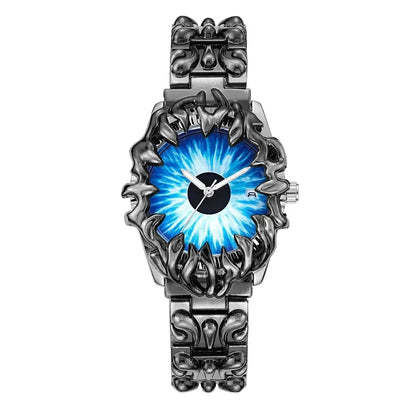 Fashion Y2K Antique Alabaster Quartz Watch Men Retro Black Strap Red Medieval Old Unique Creative Men Watches Luminous AAA Clock