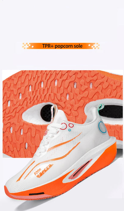 Men's Running Shoes Carbon Plate Professional Running Shoes Breathable Non-slip Cushioning Women's Casual Running Sports Shoes