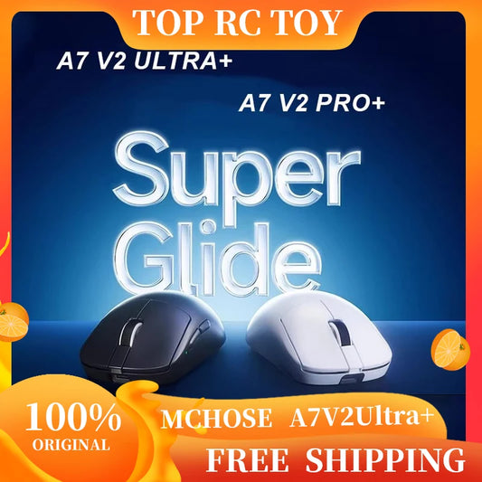 Mouse wireless MCHOSE A7 V2 Ultra+ Tri-Mode ultraleggero Paw3950 Ti 42000dpi 500mah per PC, esports e laptop, accessori gaming
