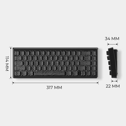 Teclado mecânico XVX M67 JadeStone com teclas IMD-Tech, hot-swappable, gasket, tri-mode, RGB personalizado, sem fios, 65%