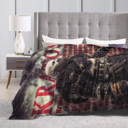 Super Soft Blanket Travel Office God of War Game Gamers Kratos Throw Blanket  Flannel Bedspread For Outdoor Sofa Bed Cover