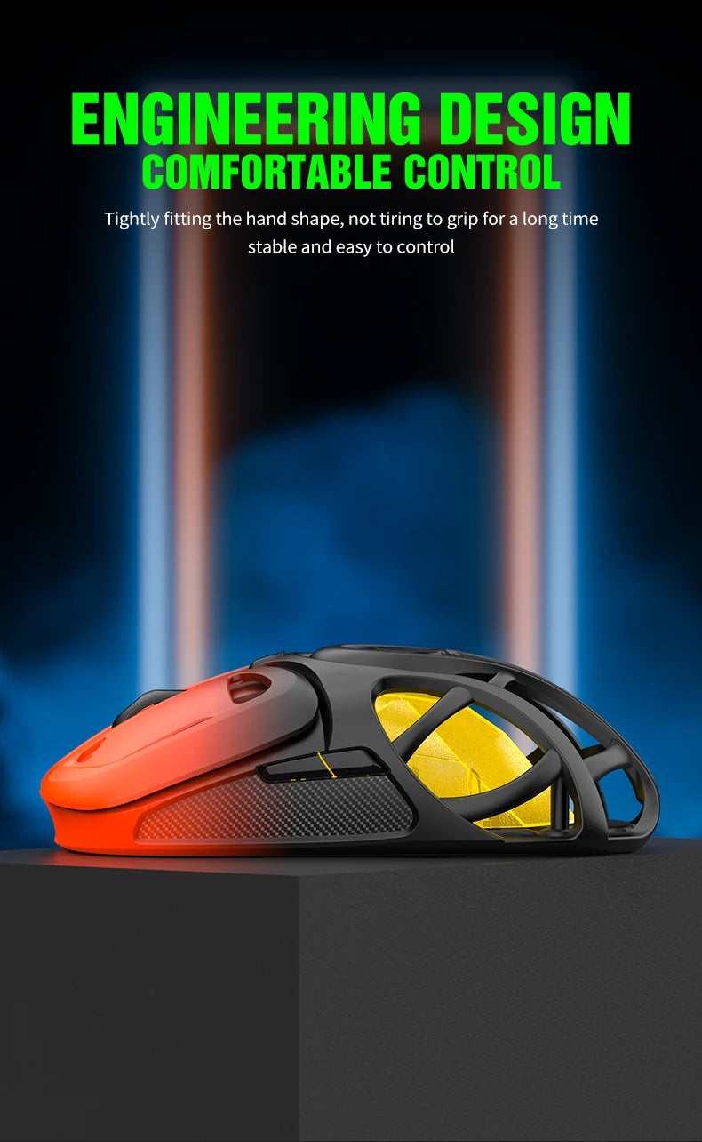 X10 Tri-Mode Gaming Mouse Wireless Mouse 10000 DPI 1000Hz Return Rate Bluetooth Mouse RGB Rechargeable Mouse BT/2.4G/Wired Mice