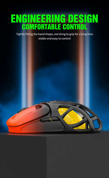 X10 Tri-Mode Gaming Mouse Wireless Mouse 10000 DPI 1000Hz Return Rate Bluetooth Mouse RGB Rechargeable Mouse BT/2.4G/Wired Mice
