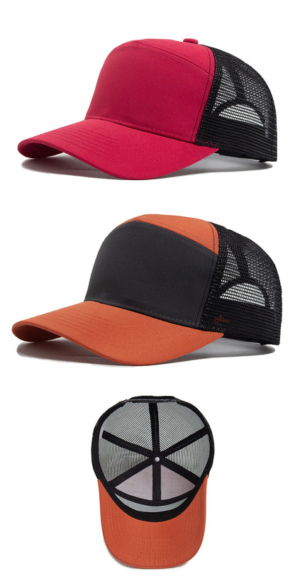 Letnia czapka baseballowa z 7 panelami, modne czapki hip-hopowe z siateczką, męskie czapki typu trucker, czapki z daszkiem, czapki typu hardtop, czapki typu snapback, damskie, unisex, fajne, nowa marka