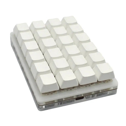 Mini teclado mecânico USB personalizado de 24 teclas preto/branco para gaming, Sayo Device, teclado programável de atalhos com teclas macro