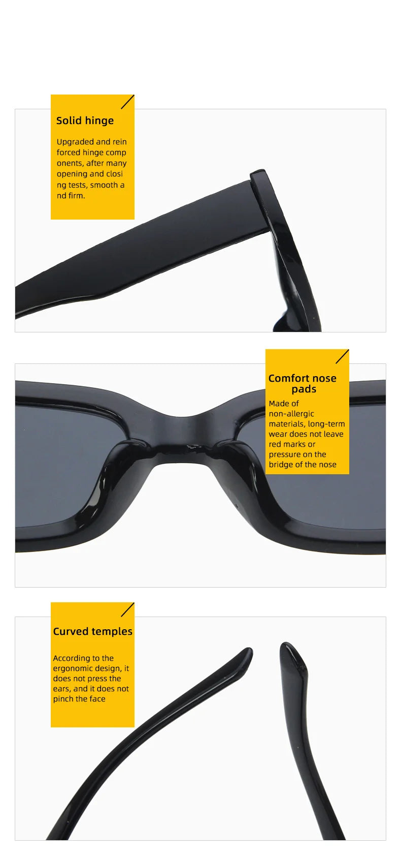 BEGREAT Fashion Retro Small Rectangle Sunglasses Brand Designer Vintage Travel Female Sun Glasses Eyewear Shade UV400 Protection