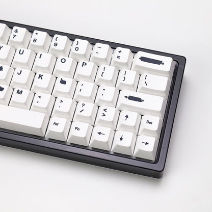 KBDiy Retro GMK Redacted Keycaps White ISO Cherry Profile PBT Keycap Alice Spacer Bar 7u For 60 Mechanical Keyboard MX Switch