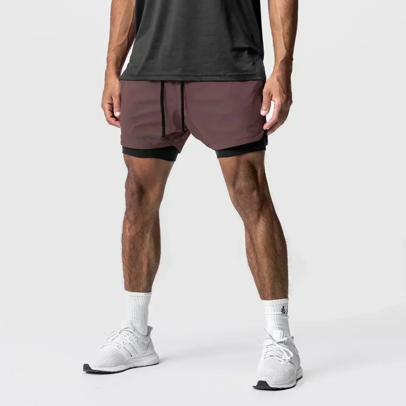 Anime Demon Slayer Gym Shorts Man Quick Dry Pants Double-layer 2 in 1 Shorts Y2k Sportswear Summer 2026 Breathable Streetwear