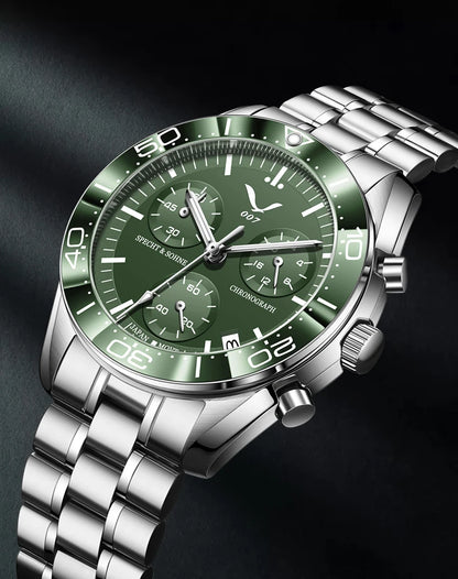 New 007 Specht&Sohne Sports Watches for Men Top Brand Luxury Steel Wrist Watch Fashion Japan VK68 Chronograph