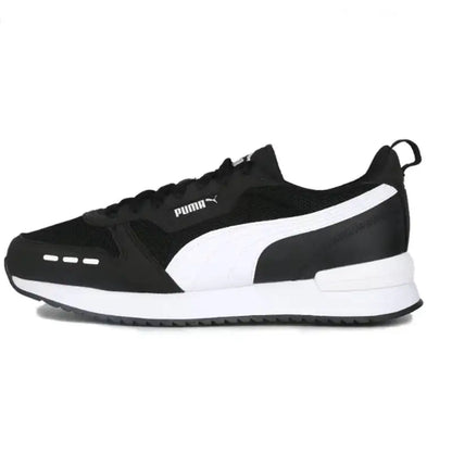Authentiques baskets de course PUMA unisexe 2026 Summer R78 Vintage en maille, basses, noires et blanches, décontractées 373117-01