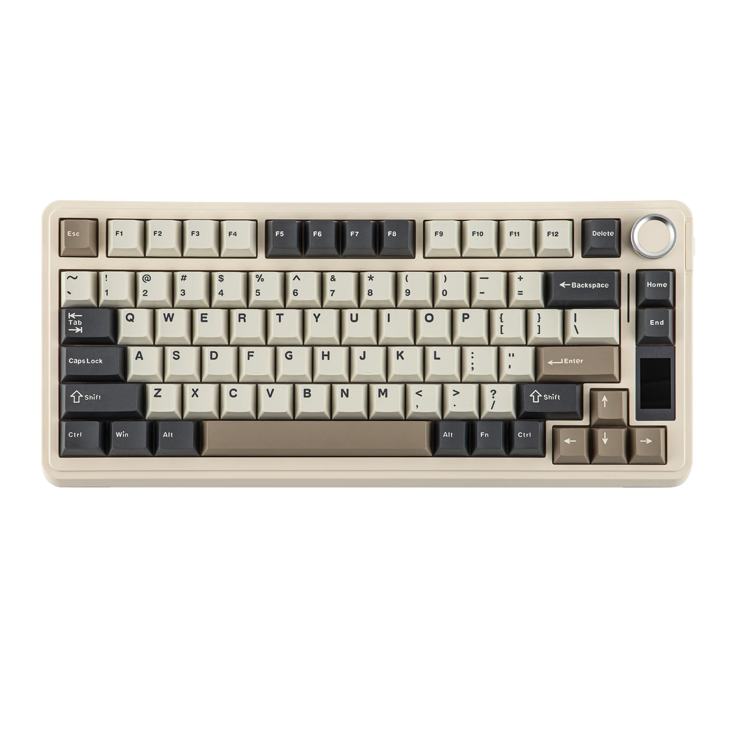 Teclado Mecânico Sem Fios EPOMAKER X AULA EA75 MAX 75% Layout ANSI US Hot-Swap Gasket com Fios/BT/2.4GHz com Ecrã e Botão Rotativo