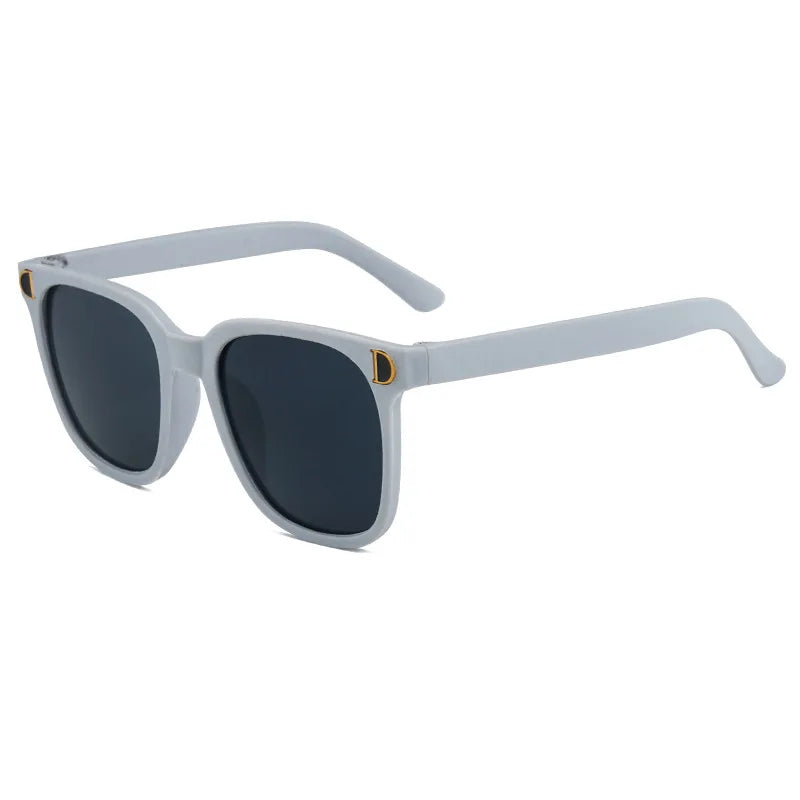Kids Retro Square Sunglasses for Boys Girls, UV400 Protection Trendy D-Logo Sun Glasses, Fashion Children's Outdoor Eyewear