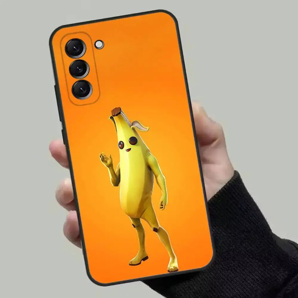 Funda de teléfono M-Midas F-Fortnite para Samsung Galaxy A13,A21s,A22,A31,A32,A52,A53,A71,A80, carcasa blanda negra