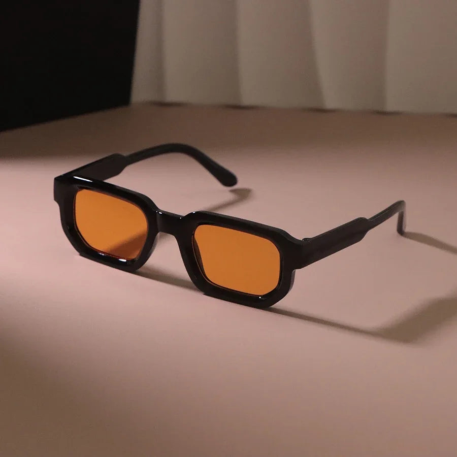 Vintage Women Fashion Square Sunglasses Retro Black Sun Glasses Female Male Eyewear Oculos