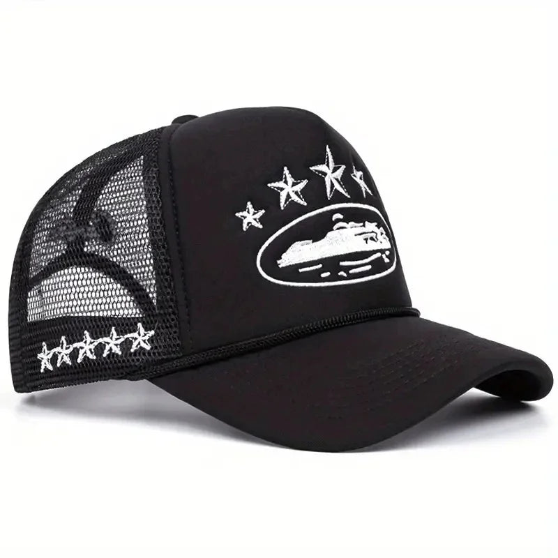 New Unisex Pentagram Baseball Hats Hip Hop Adjustable  Breathable Personal Sunshade Mesh Versatile Street Fashion Trucker Caps