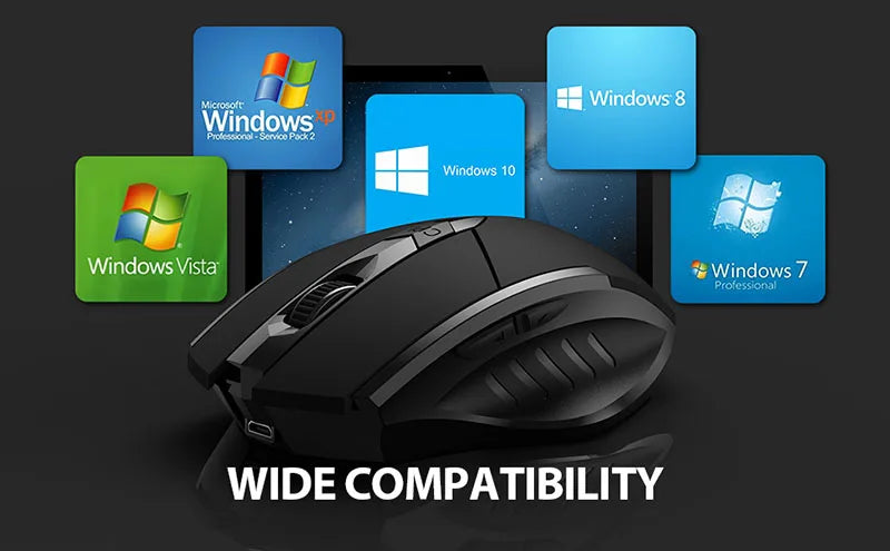 INPHIC F1 2.4G Wireless Mouse, Ergonomic Rechargeable Wireless Mouse with Power Display, Silent 2400 DPI USB Wireless Mouse for Laptop, Desktop & Office