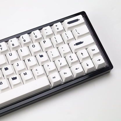 KBDiy Retro GMK Redacted Keycaps White ISO Cherry Profile PBT Keycap Alice Spacer Bar 7u For 60 Mechanical Keyboard MX Switch