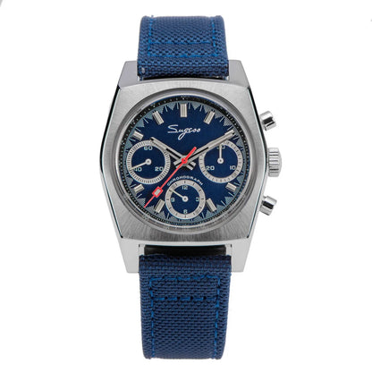 Sugess 37mm Men's Pilot Watches Original ST19 Chronograph Swanneck Mechanical Wristwatches Dome Sapphire Crystal Force Army 2024