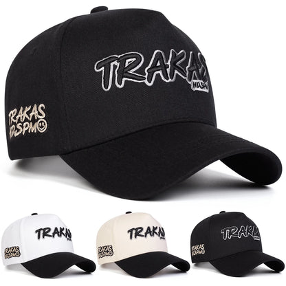 Unisex TRAKAS HDSPM Κασκέτα μπέιζμπολ με κεντημένα γράμματα για άνοιξη και φθινόπωρο, για υπαίθριες δραστηριότητες, ρυθμιζόμενη, casual, καπέλο αντηλιακής προστασίας, αθλητική κασκέτα
