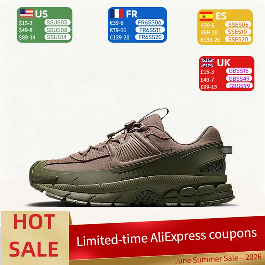 Nike ZOOM VOMERO ROAM Retro Fashion Casual Everyday Commute Breathable Soft Low-Top Running Shoes for Men, Brown FV2295-201