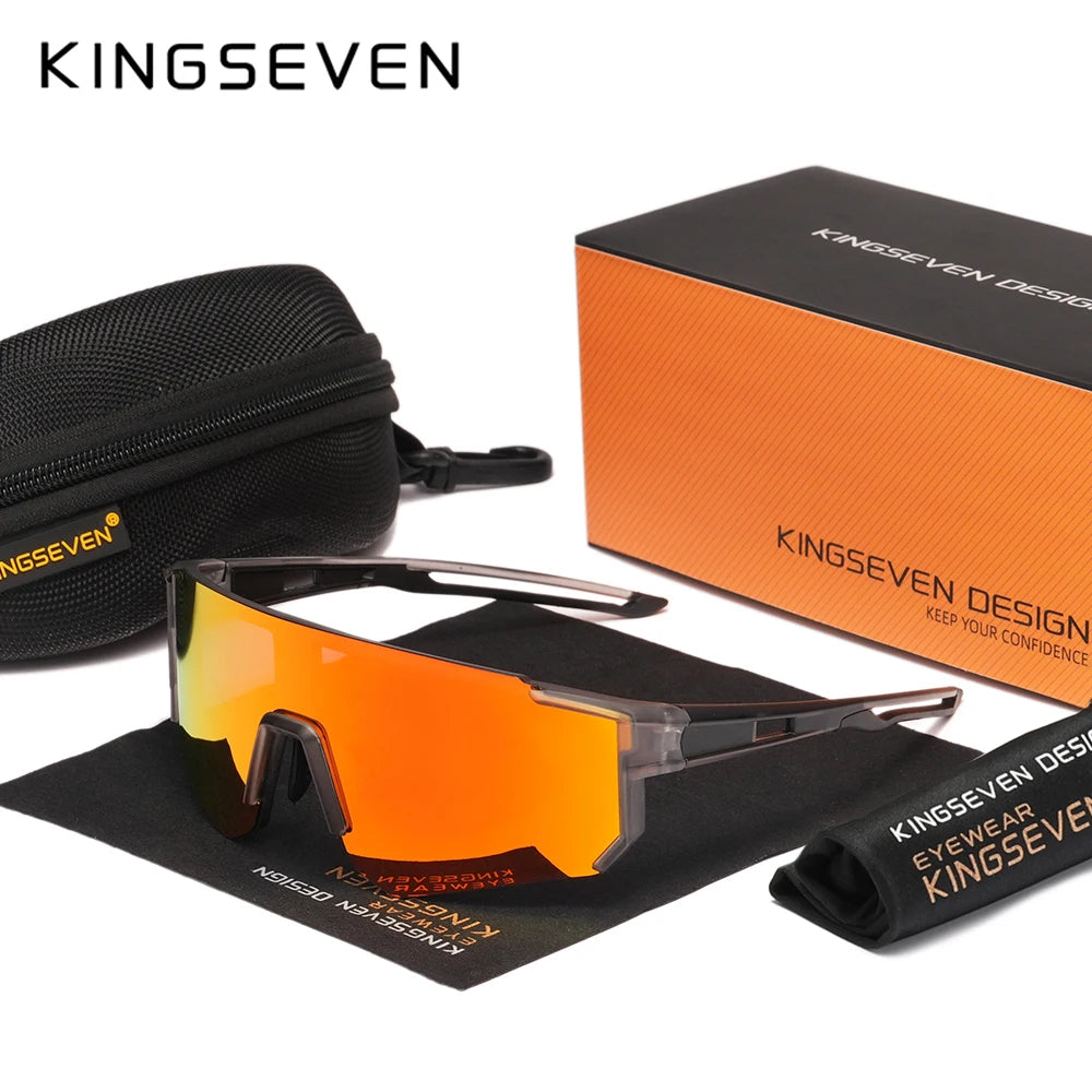 KINGSEVEN MTB Cycling Glasses Men Women Outdoor Sports Running Drving Sunglasses UV400 Road Running Bike Bicycle Goggles Male