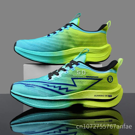 Scarpe da running da uomo con piastra in carbonio, leggere, ultra ammortizzate, traspiranti, da maratona, con assorbimento degli urti e supporto, sneaker sportiva comoda da donna