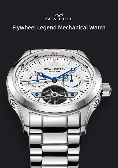 Seagull Flywheel Series Men's Watch Xidong Mechanical Watch 316L Precision Steel Band 39mm Business Watch Relojes Para Hombres