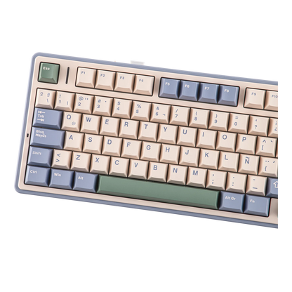EPOMAKER AULA F75 ISO-ES 75% Spanish QWERTY Hot-Swap Gasket-Mounted Wired/Bluetooth/2.4GHz Wireless Mechanical Gaming Keyboard RGB Backlight