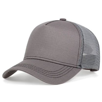 Simple basic baseball cap for men and women outdoor solid color light plate cap summer shade breathable net hat