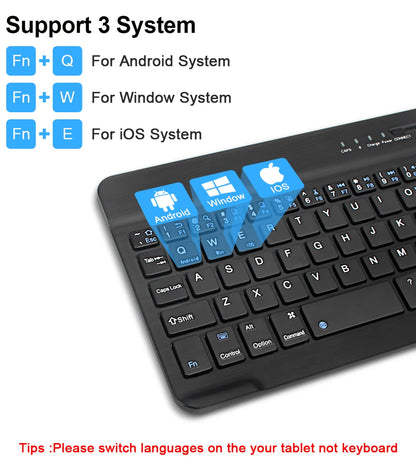 Wireless Keyboard Spanish French Azerty Russian Korean With N Mini Bluetooth For iPad Mac Tablet PC Phone Cell Laptop And Mouse
